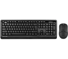 A4tech FG1012S černá / tichý set bezdrátová klávesnice + myši / CZ layout / USB-A nano přijímač 2.4GHz
