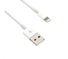C-TECH USB - Lightning kabel 2m bílá / USB 2.0 A (M) - Lightning (M)