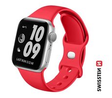 Rozbaleno - SWISSTEN Silikonový řemínek pro Apple Watch 38/40/41mm červená / rozbaleno