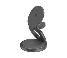 Energea GoMag Gyre bezdrátová nabíječka šedá / pro iPhone & Apple Watch & AirPods / 15W
