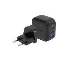 Energea Travelite GAN66 síťový adaptér černá / 66W / 2x USB-C & 1x USB-A