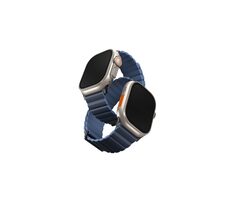 UNIQ Revix Premium Edition Reversible Magnetic řemínek pro Apple Watch 49 & 45 & 44 & 42 mm - PRUSSIAN (modrá)