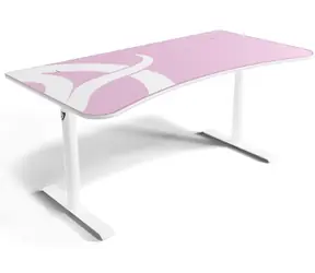 AROZZI ARENA Gaming Desk White Pink / Herní stůl / růžovo-bílý / D:160cm / Š:82cm / V:71cm-81cm