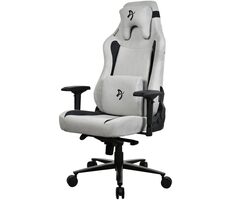 AROZZI VERNAZZA XL Supersoft Light Grey / Herní židle / látkové čalounění / světle šedá / nosnost 170kg