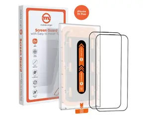 Mobile Origin Orange Screen Guard ochranné sklo pro Apple iPhone 15 Plus s aplikátorem / 2 ks