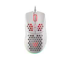 Genesis Krypton 555 bílá / herní optická myš / 8000 DPI / 7 tlačítek / USB / 1.8 m