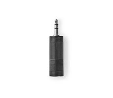 Nedis Stereo audio adaptér jack 6.35 mm (F) - jack 3.5 mm (M) černá / poniklované 