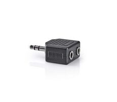 Nedis Stereo audio adaptér jack 3.5 mm (M) - 2x jack 3.5mm (F) černá / poniklované 