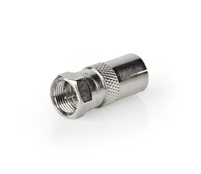 Nedis Satelitní - Anténní Adaptér / F / IEC (Koax) / poniklované / 75 Ohm / Kov 
