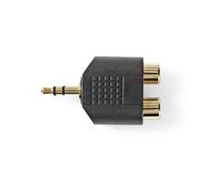 Nedis Stereo audio adaptér jack 3.5 mm (M) - 2x RCA (F) 10 ks černá 