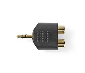 Nedis Stereo audio adaptér jack 3.5 mm (M) - 2x RCA (F) 10 ks černá 