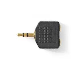 Nedis Stereo audio adaptér jack 3.5 mm (M) - 2x jack 3.5 mm (F) 10 ks černá 
