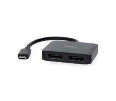 Nedis Adaptér USB-C (M) - 2x DisplayPort (F) 0.20 m černá 
