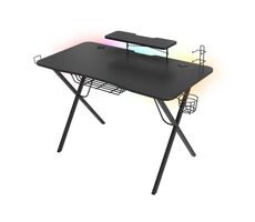 Genesis Holm 300 RGB / Herní stůl / černý / D:120cm / Š:60cm / V:75cm