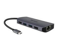 YENKEE YTC 081 Multiport Hub / Dokovací stanice / 2x USB-A 3.0 / 1x USB-A 2.0 / 1x USB-C / 1x HDMI / 1x RJ-45 / Micro SD
