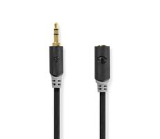 Nedis Stereo Audio kabel jack 3.5 mm (M) - jack 3.5 mm (F) 5.00 m černá