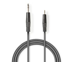 Nedis Stereo Audio kabel jack 6.35 mm (M) - jack 3.5 mm (M) 1.50 m tmavě šedá
