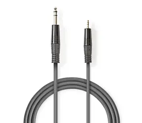 Nedis Stereo Audio kabel jack 6.35 mm (M) - jack 3.5 mm (M) 3.00 m tmavě šedá