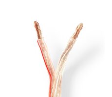 Nedis Repro kabel 2x 6.00 mm2 transparentní / CCA / 100.0 m / Kulatý / PVC  