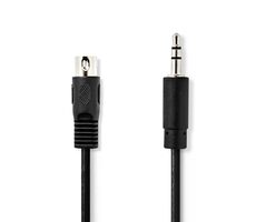 Nedis DIN Audio kabel DIN 5pinová (M) - jack 3.5 mm (M) 1.00 m černá