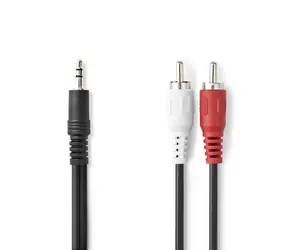 Nedis Stereo Audio kabel jack 3.5 mm (M) - 2x RCA (M) 1.50 m černá