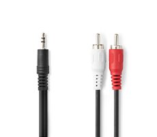 Nedis Stereo Audio kabel jack 3.5 mm (M) - 2x RCA (M) 15.0 m černá 