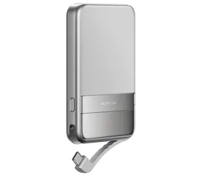 EcoFlow RAPID Magnetic Power Bank 5000mAh stříbrná / Powerbanka / 30W / Qi2 / USB-C / Li-Co