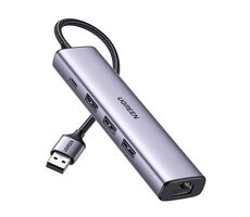 UGREEN CM475 Dokovací stanice stříbrná / 3x USB 3.0 / RJ45 / USB-C
