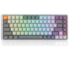 Rozbaleno - Redragon K652 Azure šedá / Bezdrátová herní klávesnice / mechanická /spínače red/USB/RF 2.4 GHz/Bluet/US / rozbaleno
