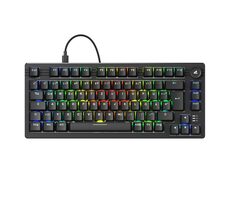 Sharkoon Skiller SGK25 černá / herní klávesnice / mechanická / Hunao Red / RGB / Hot-Swap / USB-C / 1.8m / DE Layout