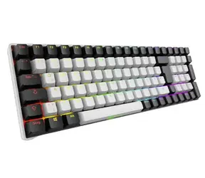 Sharkoon Skiller SGK50 S2 bílá / herní klávesnice / mechanická / Gateron Red / USB / 1.5m / DE Layout