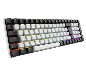 Sharkoon Skiller SGK50 S2 bílá / herní klávesnice / mechanická / Gateron Yellow / USB / 1.5m / DE Layout