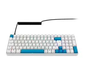 Sharkoon Skiller SGK50 S2 PBT bílá / herní klávesnice / mechanická / Gateron G 3 Pro 3.0 Yellow / USB / 1.5m / DE