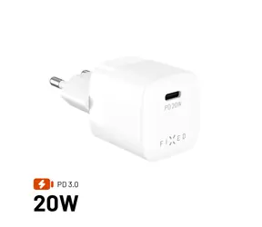 FIXED Síťová nabíječka Mini s USB-C výstupem a podporou PD 20W bílá