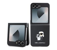 Rozbaleno - Karl Lagerfeld PU Saffiano Karl and Choupette Zadní Kryt pro Samsung Galaxy Z Flip 6 černá / rozbaleno