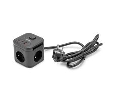 Huslog nabíjecí stanice 20W černá / 3x zásuvka / 2x USB-C / 1x USB-A