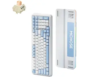 MCHOSE MC-K99 Icy Creamsicle modrá / herní bezdrátová klávesnice / mechanická / Icy Creamsicle / 2.4GHz / BT / US Layout