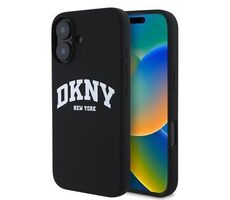 DKNY Liquid Silicone Arch Logo MagSafe Zadní Kryt pro iPhone 16 Black