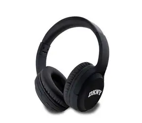 DKNY PU Leather Arch Logo Bezdrátová Sluchátka Black