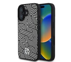 DKNY PU Leather Crosswalk Pattern Magsafe Zadní Kryt pro iPhone 16 Ivory