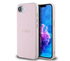 Guess PU Grained Classic Logo MagSafe Zadní Kryt pro iPhone 16e Pink