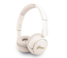 Guess Script Metal Logo Bezdrátová Sluchátka Beige