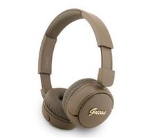 Guess Script Metal Logo Bezdrátová Sluchátka Brown