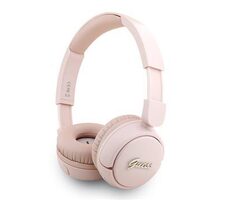 Guess Script Metal Logo Bezdrátová Sluchátka Pink
