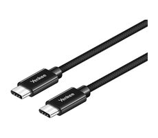 YENKEE YCU C101 BK kabel USB-C 2.0 (M) - USB-C 2.0 (M) 1m černá / 480mb/s / až 60W