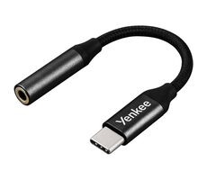 YENKEE YTC 102 Redukce USB-C (M) na Jack 3.5mm (F) 6.5 cm černá