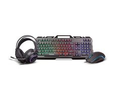 YENKEE YGS 01 Herni set 3v1 INFERNO černá / klávsnice / myš / sluchátka 