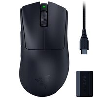 Razer DeathAdder V3 Pro + HyperPolling Wireless Dongle / Herní bezdrátová myš / optická / 30000DPI / 2.4GHz / 5 tlačítek