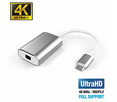 Rozbaleno - PremiumCord Převodník USB 3.1 (USB-C) na mini DisplayPort / rozlišení 4K / 2K@60Hz / stříbrná  / rozbaleno