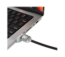 Compulocks Adaptér + kabelový zámek s klíčem pro Apple Macbook Pro 16" 2021 stříbrná